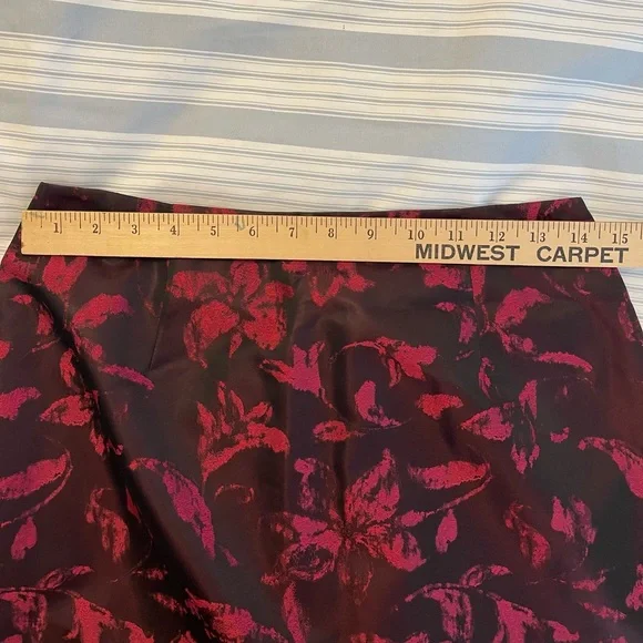 David Meister 2-piece Mermaid Style Red & Black Print Formal Prom/Party Dress 8 - Picture 6 of 9